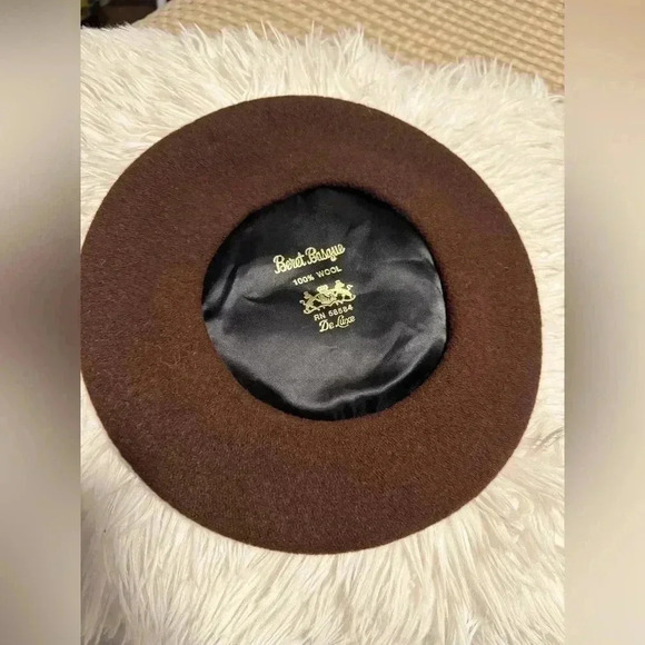 Beret Basque Brown 100% Wool - Picture 4 of 6